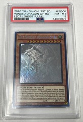 The Winged Dragon of Ra - LED7-EN000 - Ghost Rare - PSA 8